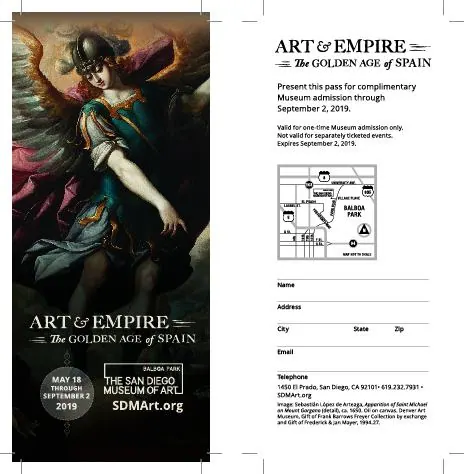 Complimentary admission pass