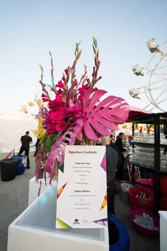 Signature cocktails menu card