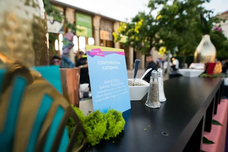 Continental Catering menu card