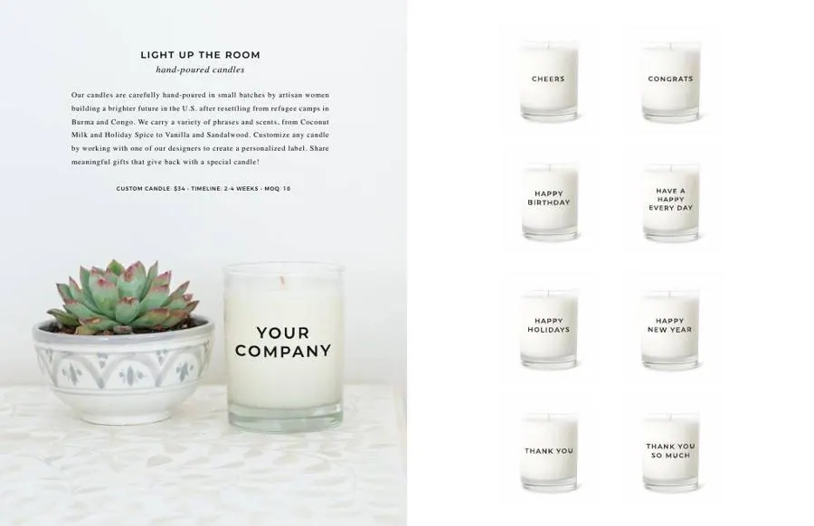 Custom candles spread
