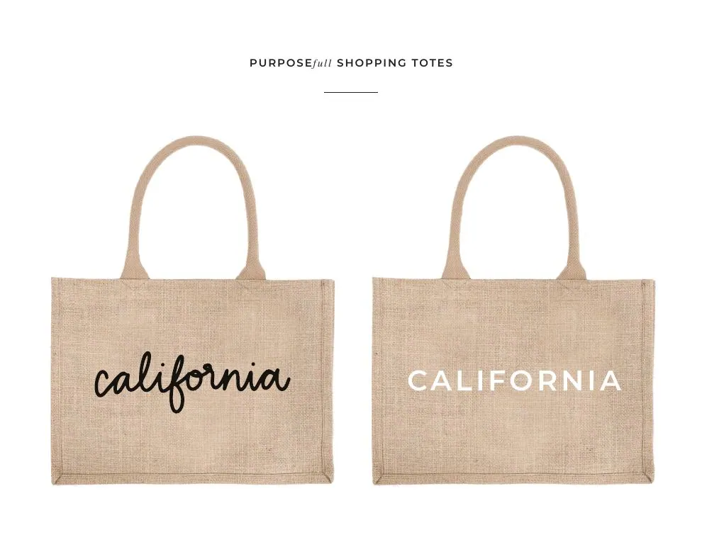 California shopping totes