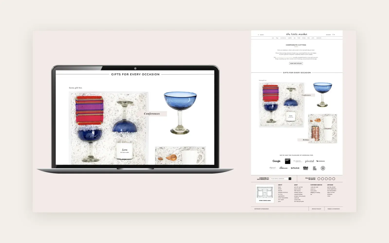 The Little Market corporate gifting page